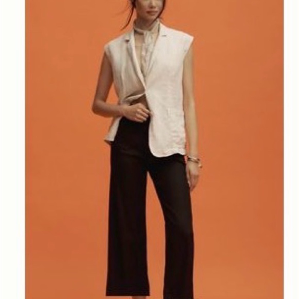 Colette’s Wide leg Cropped Linen Blend pant